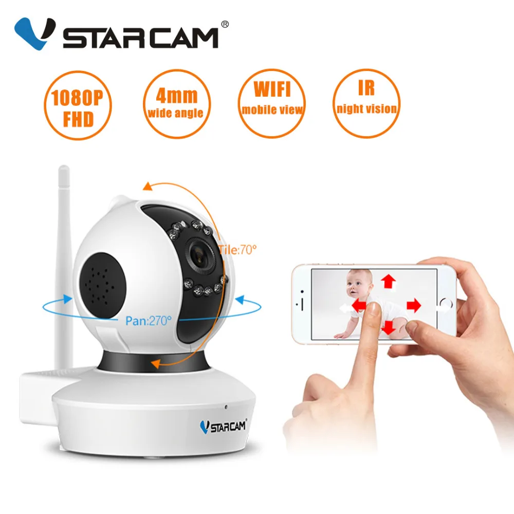 IP камера VStarcam C23S 1080P HD с поддержкой Wi Fi и функцией ночного видения|Камеры