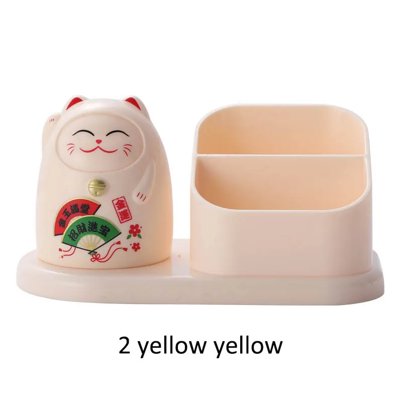 2 yellow yellow 1 шт. креативный домашний декор для стола пыленепроницаемый хороший подарок кухонные аксессуары пластиковый ящик для хранения зубочистка чехол Китай счастливый кот - Цвет: 2 yellow yellow