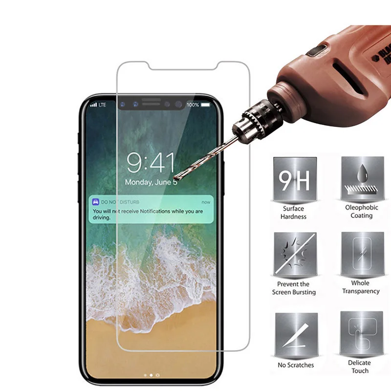 1000 шт 9H Премиум 2.5D Закаленное стекло для iPhone 11 Pro Max XS XR X 8 7 6 6S Plus 5s SE Защитная пленка для экрана с новой упаковкой