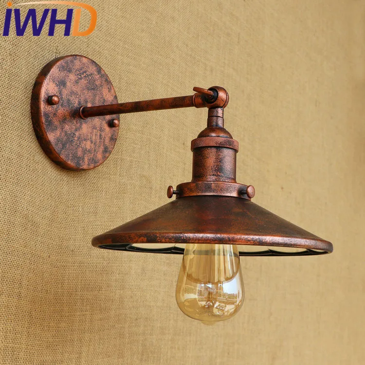 Лофт Декор Эдисон бра промышленный настенный светильник Железное Зеркало Стекло