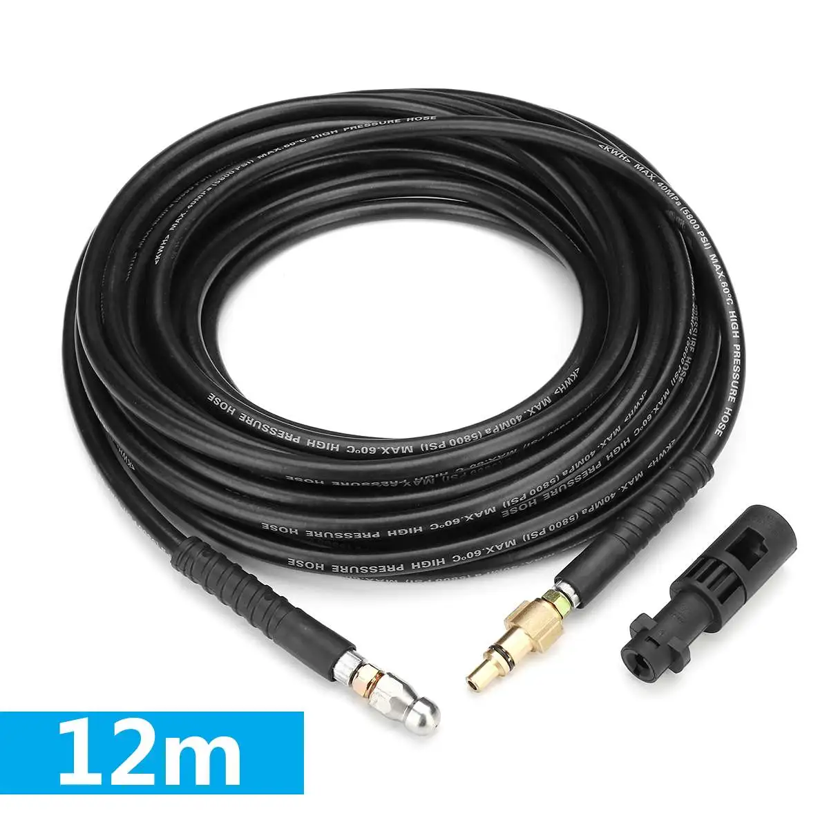 12M 3/5/8/10/12/20 м 40MPa 5800PSI высокое Давление стиральная машина для очистки канализационных труб шланг набор для чистки труб стоков Водосточные трубы - Цвет: 12M