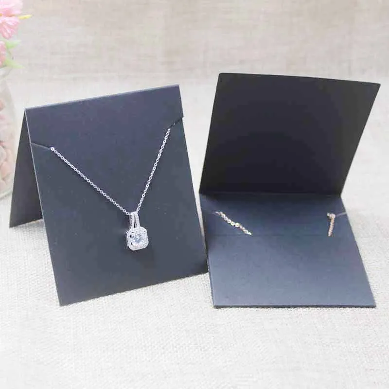 Делюкс пустой дисплей ожерелье и пакет карты сложенный ювелирные изделия кулон