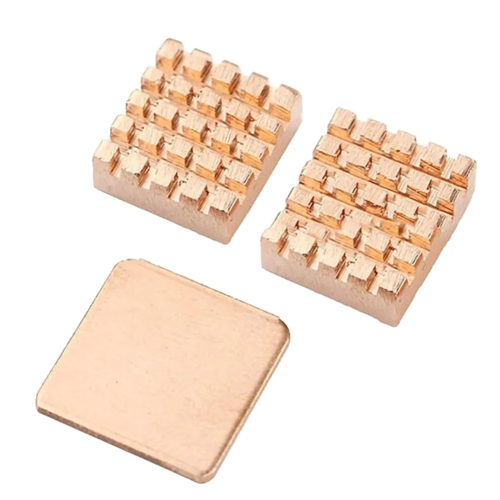 Для Raspberry Pi 3 Model B радиатора (2 шт. Чистая медь + 1 алюминиевый радиатор) Охлаждение