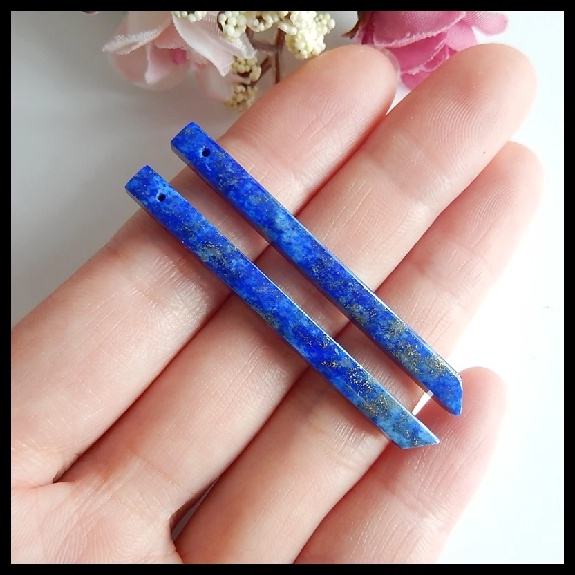 Подвески Ювелирные серьги натуральный Лазурит Модные женские бусины наборы 56x4x4