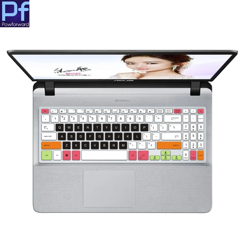 candyblack Силиконовая клавиатура для ноутбука кожного покрова для Asus VivoBook 15 YX560U Y5000 X507 X507U X507UA X507UB X507UD x560ud X560 15,6 дюймов - Цвет: candyblack