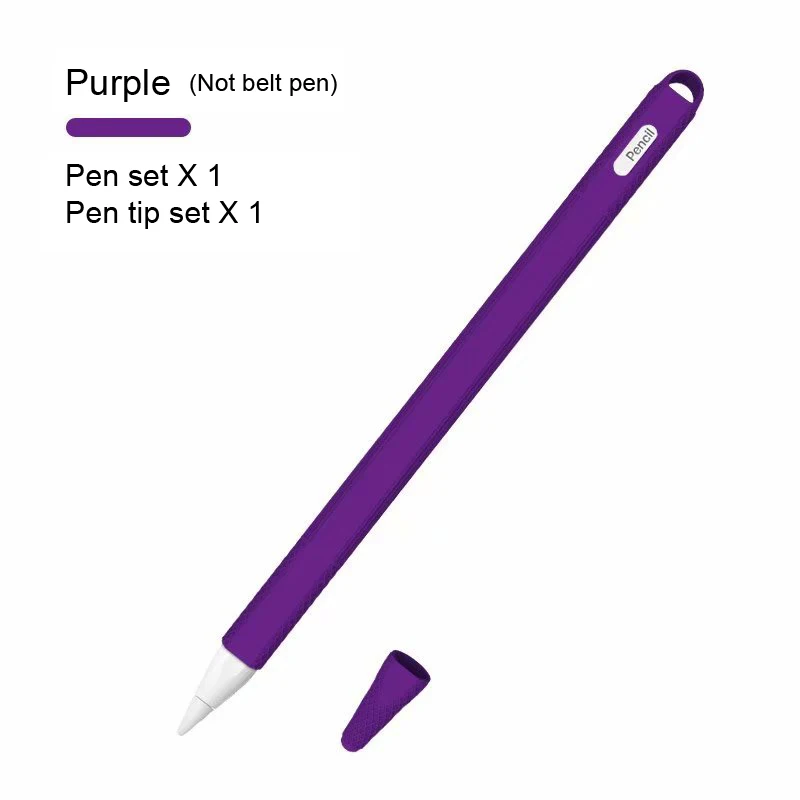 Цветной мягкий силиконовый совместимый для Apple Pencil 2 Чехол совместимый для iPad планшет стилус защитный чехол