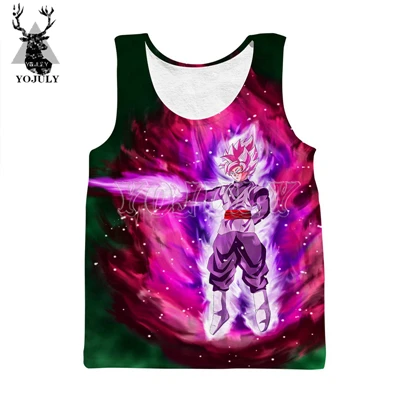 Vest YOJULY жилет унисекс с 3D принтом для мужчин/женщин Dragon Ball Z DBZ Broly Broli Saiyan Goku аниме Harajuku Повседневный забавный жилет с круглым вырезом VE07 - Цвет: Vest
