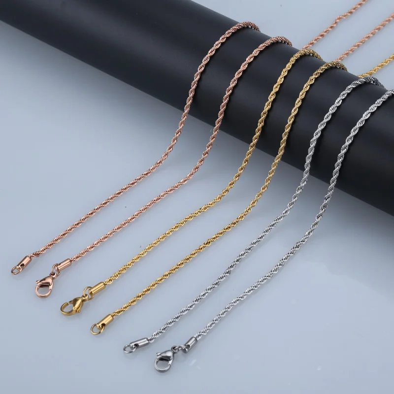 Цепочка с подвеской из нержавеющей стали Ювелирное Украшение розового золота 31