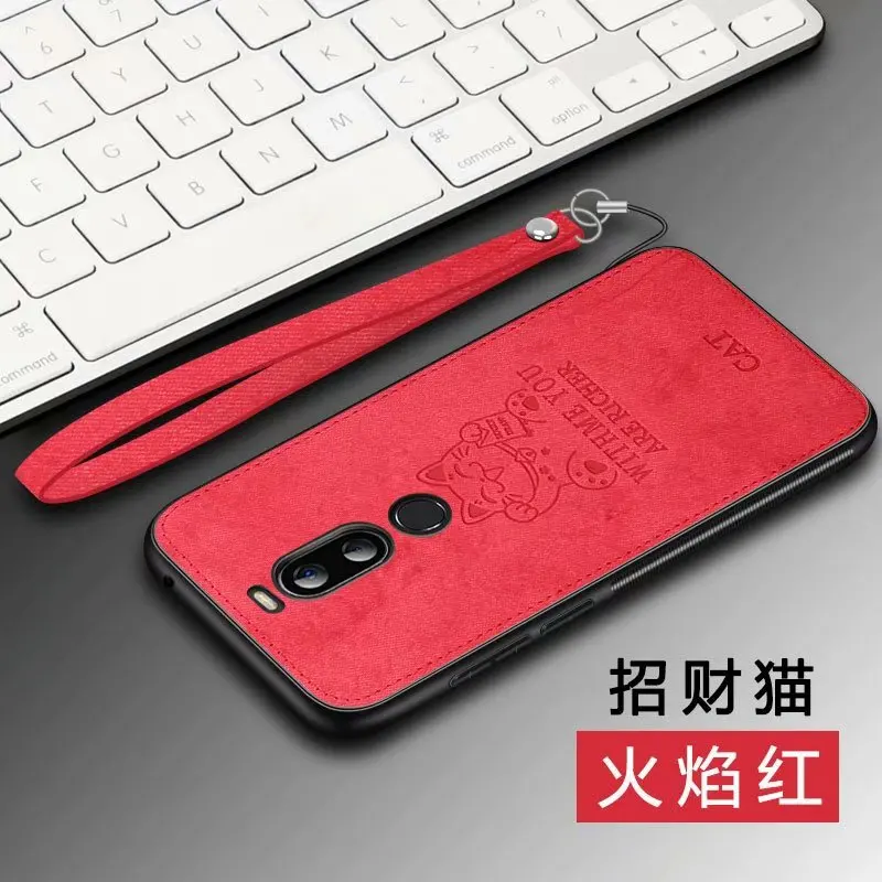style 01 Чехол для meizu X8, роскошный мягкий силиконовый+ жесткий тканевый защитный чехол-накладка с оленем и кошкой для meizu note 8, 9X8, полный чехол для телефона - Цвет: style 01