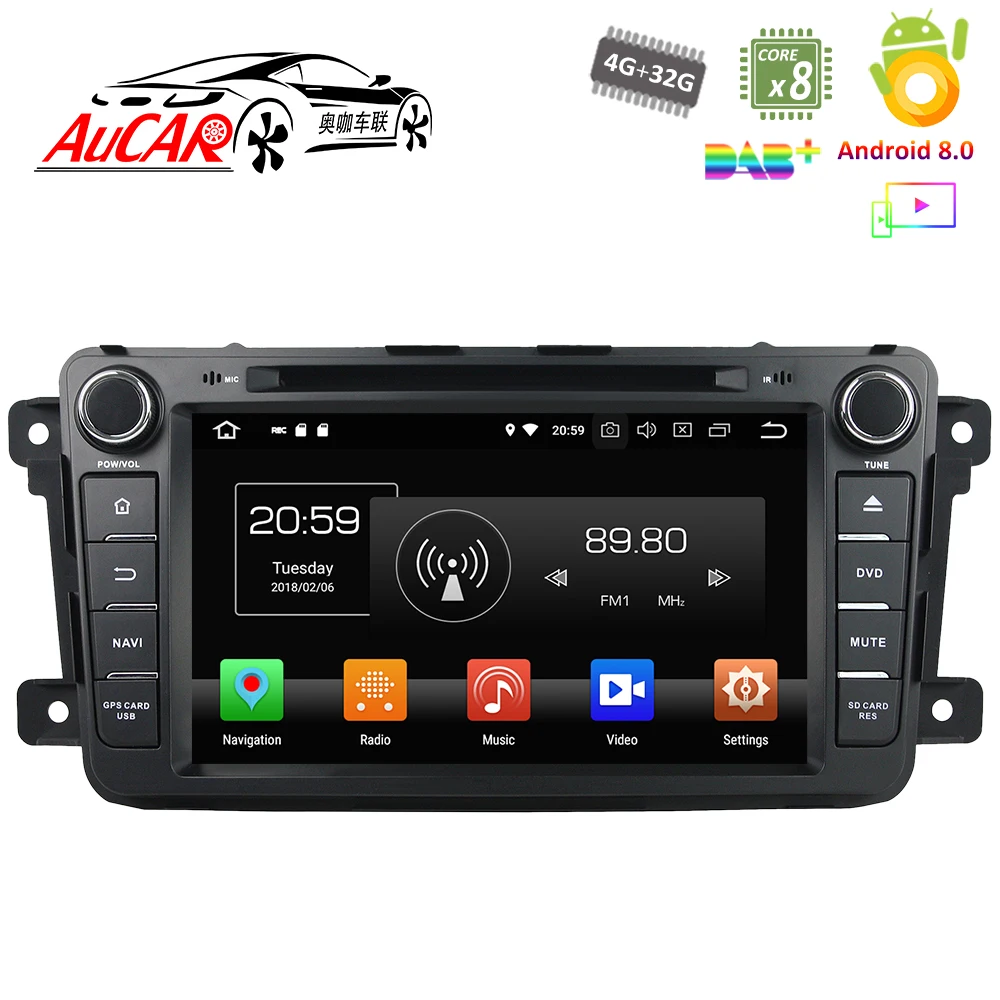 

Android 8.0 Car DVD Player for Mazda CX-9 2007 - 2017 Car GPS Multimedia system HD Bluetooth Radio WIFI 4G AUX touch screen