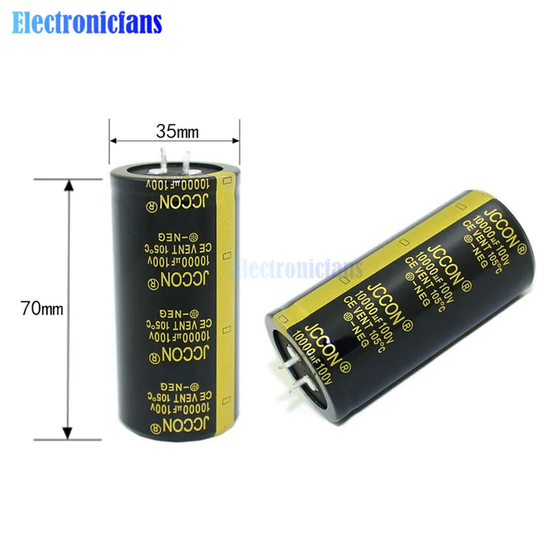 Diymore алюминиевый электролитический конденсатор 100V 10000 мкФ 35X70mm 100V10000uF 35*70mm
