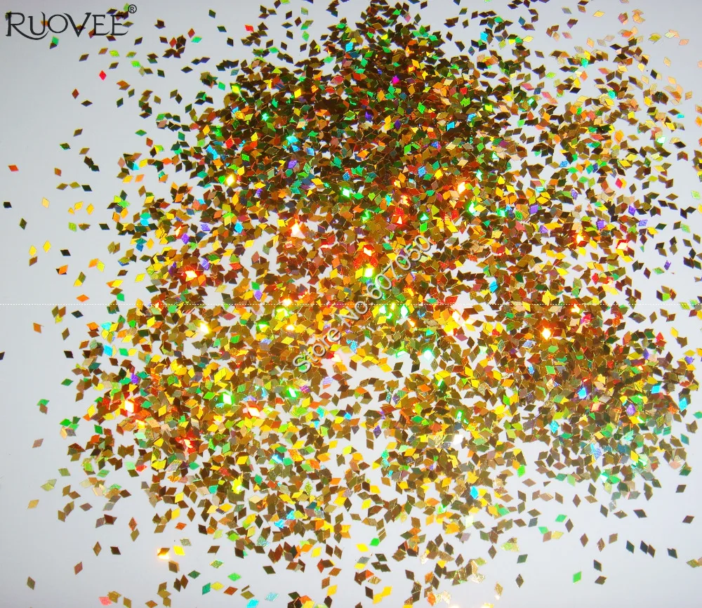 

50gram 1MM Laser Holographic Gold Dazzling Diamond Glitter Paillette Spangles Shape for DIY Nail Art Decoration Glitter Crafts