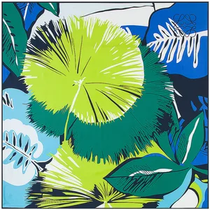 130 см роскошный бренд, большие квадратные шарфы, Женская шаль, новый цветочный принт с листьями, гигантский бандана, шарф, саржа, 100% шелк, шарф для женщин