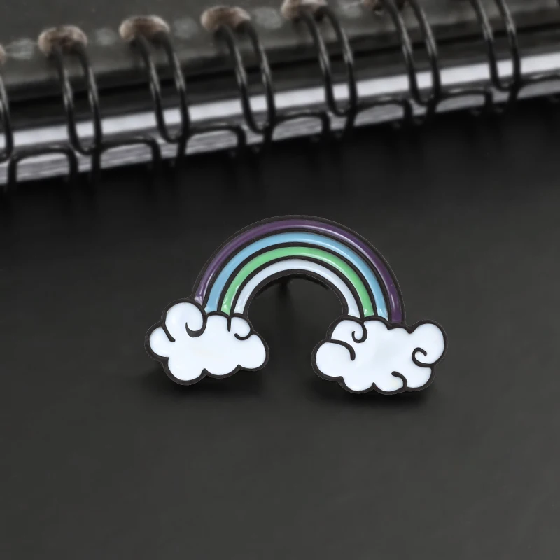 Shshd каваи розовый зонтик ветряная мельница мультфильм Радуга облако кошка брошь