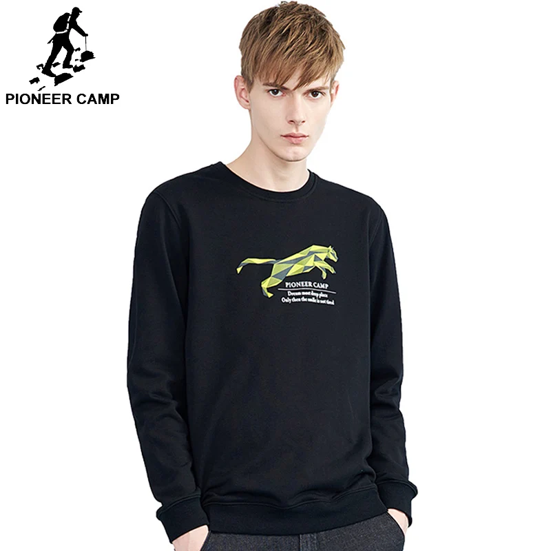 Pioneer camp mens sweatshirts brand clothing casual printed leopard hoodies men quality male autumn spring tracksuit | Мужская одежда