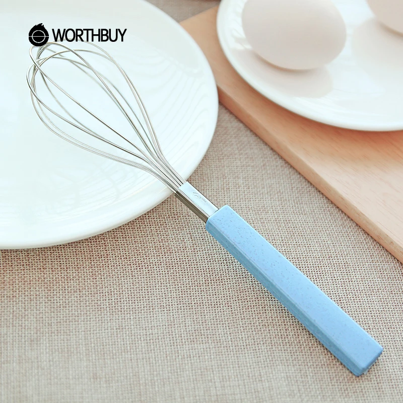 WORTHBUY Миксер для выпечки яиц из нержавеющей стали Для венчиков с ручкой пшеничной