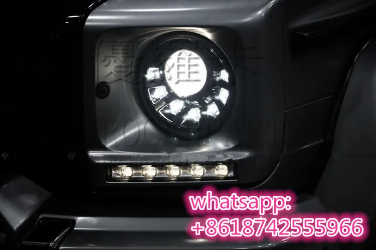 G класса w463 G65 g63 g500 mansory фары Серебристые светодиодный налобный фонарь для w463 G63 G65 G500