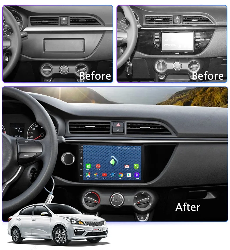 Android 11 4G Lte System Car DVD Multimedia Player Vehicle Radio Screen for KIA Rio3 K2 2017 cd Audio Bluetooth Video | Автомобили и
