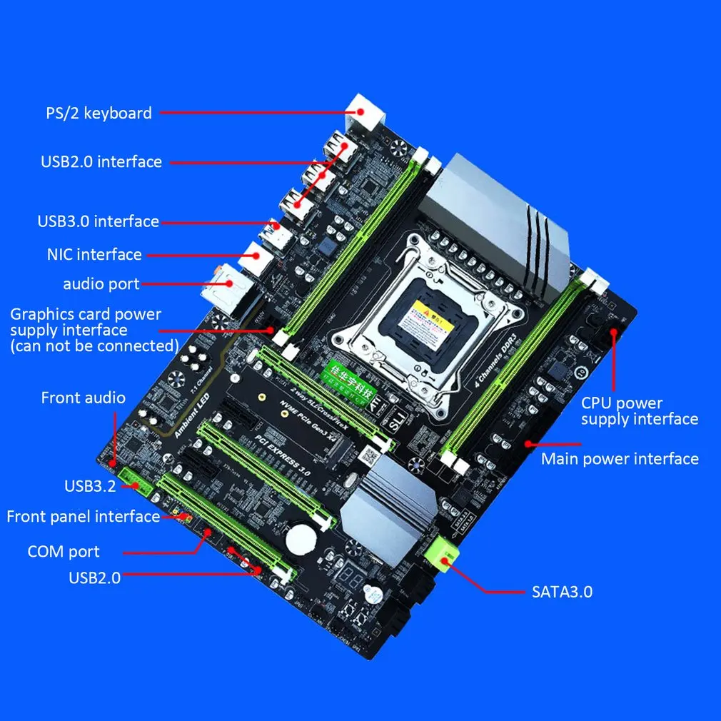 X79T DDR3 настольных ПК материнская плата LGA 2011 Процессор компьютера 4 канала игровые Поддержка M.2 E5-2680V2 i7 SATA 3,0 USB 3,0 для Intel B75