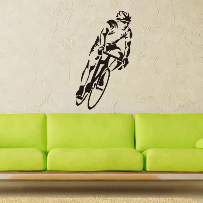 

Bike Vinyl Art Home New Wall Sticker Decal Decor Creative Bicycle Rider Sport Vinyl Decor
