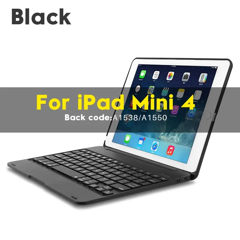 For iPad Mini 4 Чехол для iPad Mini 1 2 3 4 с Bluetooth клавиатурой Smart Cover для iPad Mini 4 360 полная защита противоударный чехол Funda Coque - Цвет: For iPad Mini 4