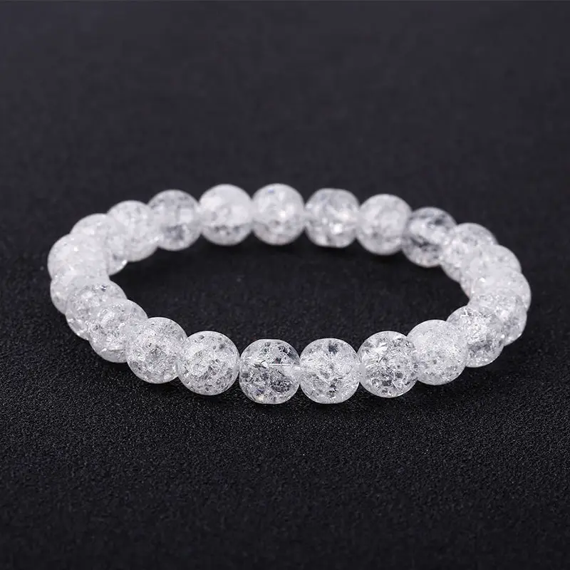 Новый стиль Мода Ювелирные Изделия Шарм Манжеты Взрывных 8 ММ Белый Кристалл