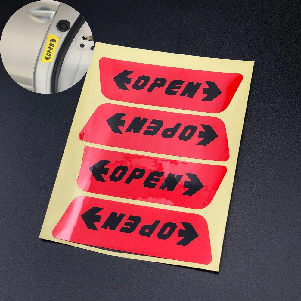 Car Door Opening Warning Safety Sticker for Toyota Camry Corolla RAV4 Yaris Highlander Land Cruiser PRADO Vios Vitz Reiz succeed |