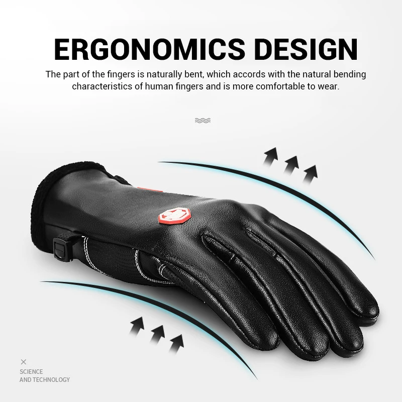 Мотоциклетные Перчатки Guantes Moto из искусственной кожи Сенсорный экран перчатки с подогревом зимой Водонепроницаемый теплые сапоги для верховой езды с флисовой подкладкой Luva Motocicleta