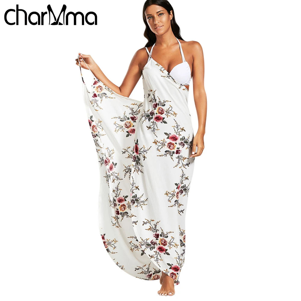 ROSE GAL Летние пляжные платья Печатный сарафан Boho Платье Туника женские саронг