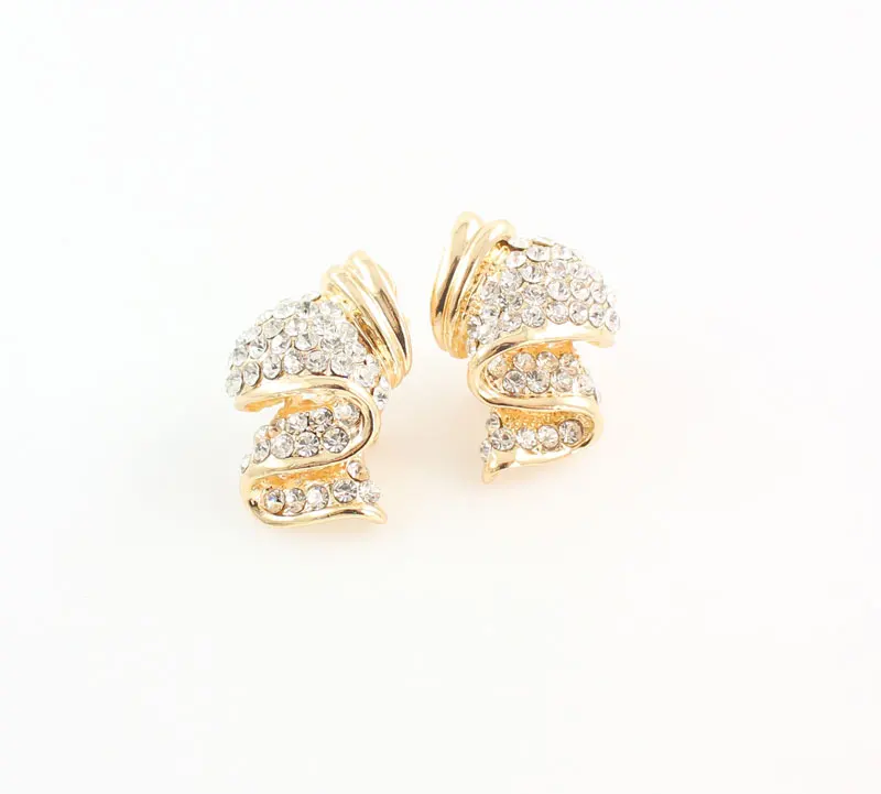 Оптовая продажа модные свадебные ювелирные наборы золотого цвета из сплава со