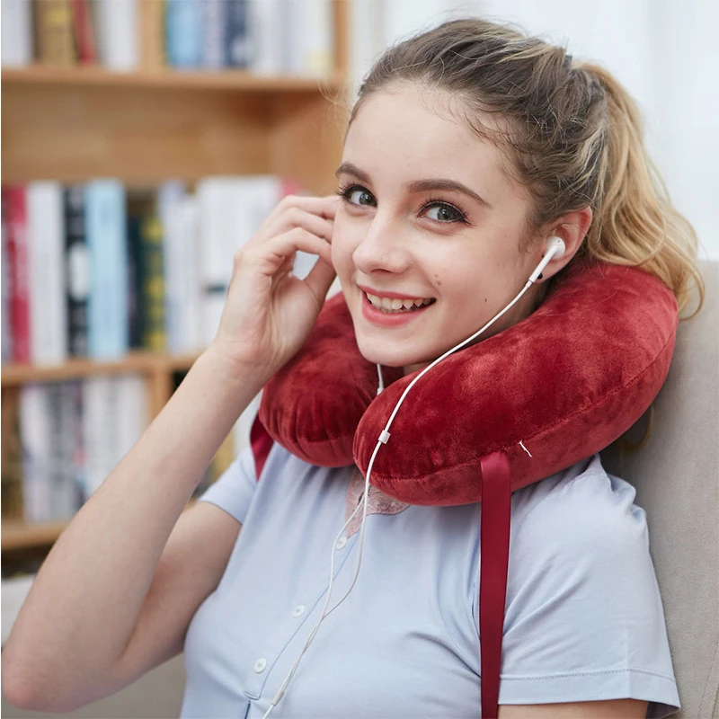 Подушка для массажа из натурального латекса мягкая u образная подушка шеи