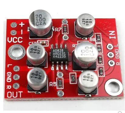 

10pcs AD828 Stereo Dynamic Microphone Preamplifier Board MIC Preamp Module