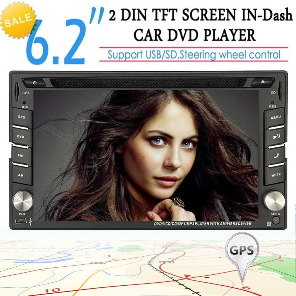 Стерео 2 Din gps 3D карта RDS в тире автомагнитолы авто радио ПК автомобиля DVD плеер