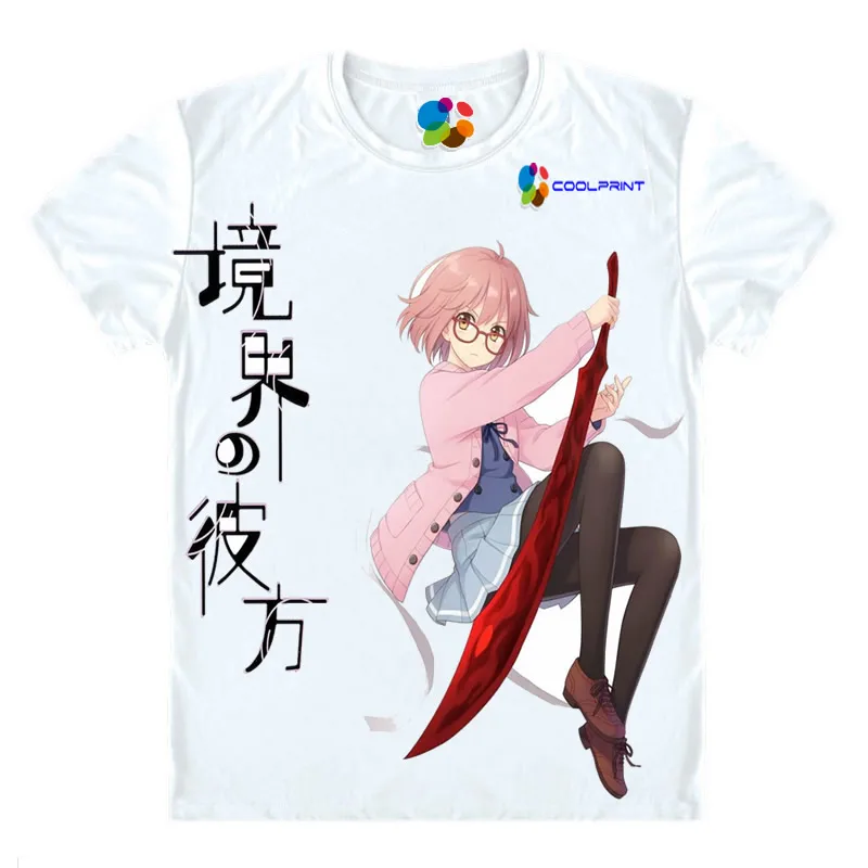 Футболка Coolprint с аниме Mirai kuriama мужские футболки коротким рукавом Kyokai no Kanata