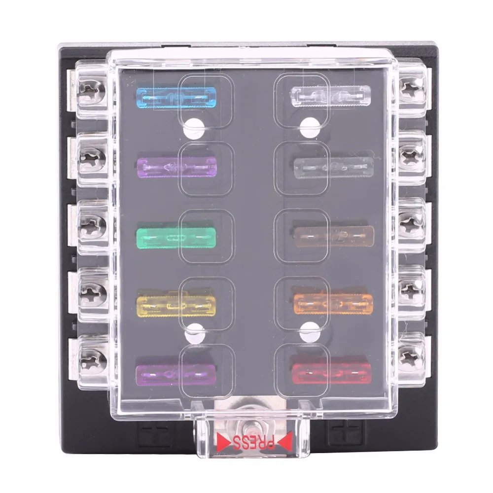 DC32V 10 Way Circuit Standard Blade Fuse Box Block Holder For Auto Car Truck Boat ATC ATO | Автомобили и мотоциклы
