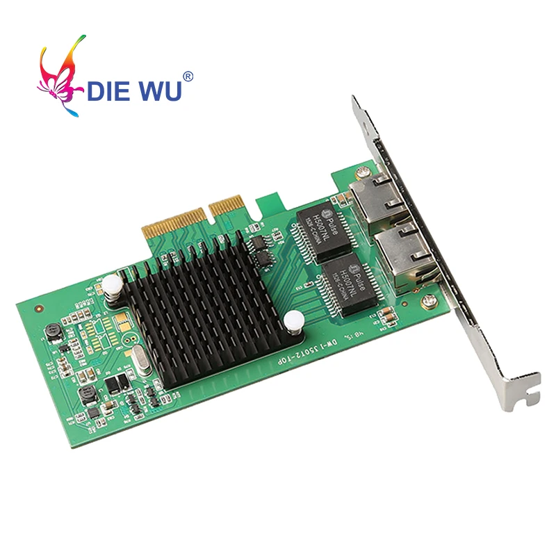 Двухпортовая гигабитная сетевая карта RJ45 с Intel I350 PCIe 4X NIC|Сетевые карты| |