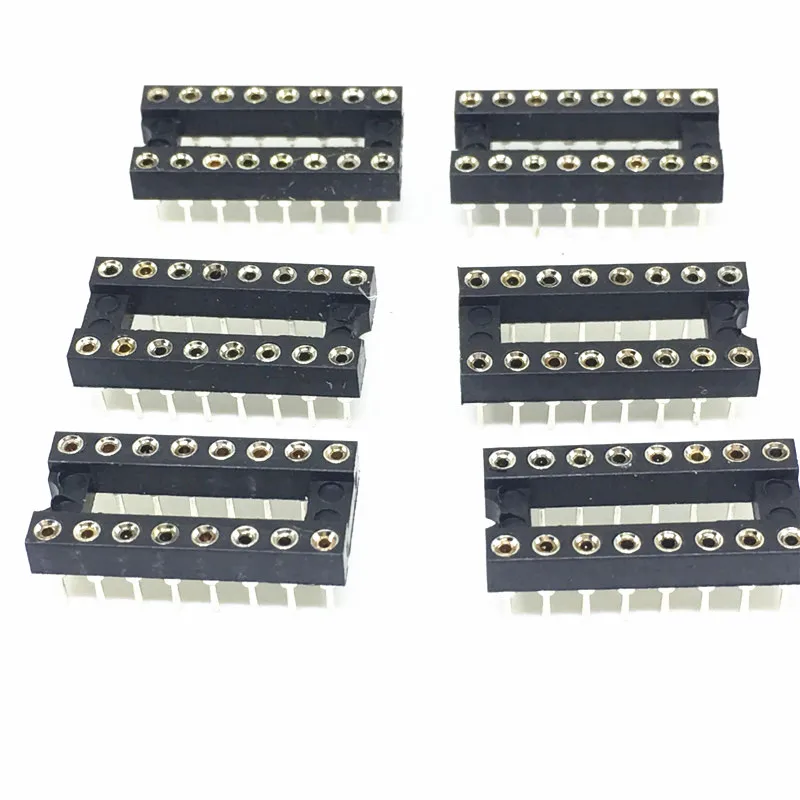 (100 шт.) 16P IC DIP16 розетка с отверстием круглый штырь dip 16 ножное отверстие для