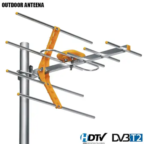 Цифровая уличная ТВ-антенна HD для DVBT2 HD TV ISDBT ATSC с высоким коэффициентом усиления, мощный сигнал, уличная ТВ-антенна