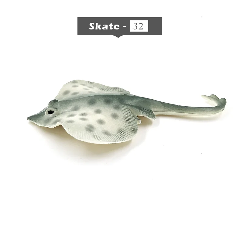 Skate Морская рыба пингвин морской лев рыба скейт опилки фигурка животные модель ПВХ домашний декор миниатюрное украшение для сада в виде Феи аксессуары - Цвет: Skate