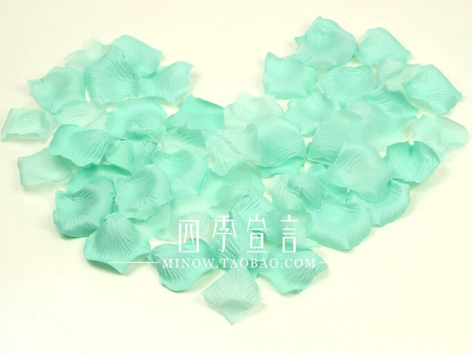 1000 шт. Tiffany Blue шелковые лепестки роз Искусственные Свадебные цветы Зеленая мята