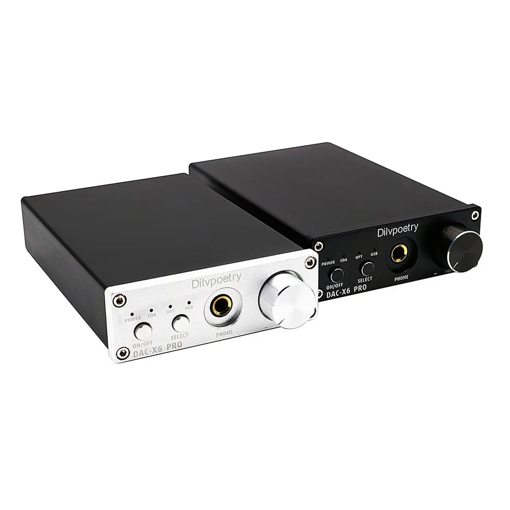 Dilvpoetry X6 Pro DAC HiFi усилитель для наушников декодер 24 бит/192 кГц коаксиальный/оптический/USB стерео аудио цифровой декодер