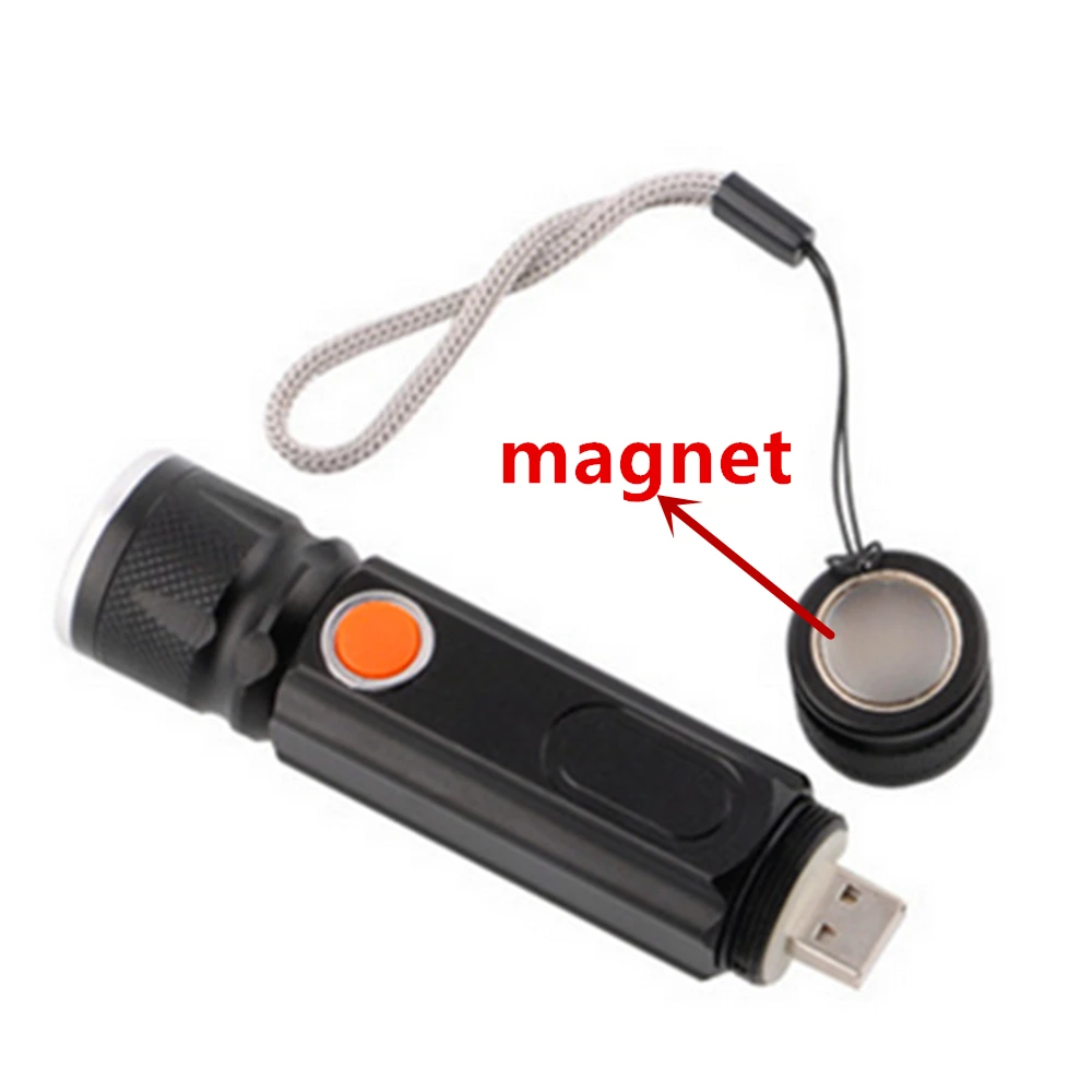 2017 Новый USB Перезаряжаемый масштабируемый CREE XmlT6 + COB светодиодный фонарик мини 18650
