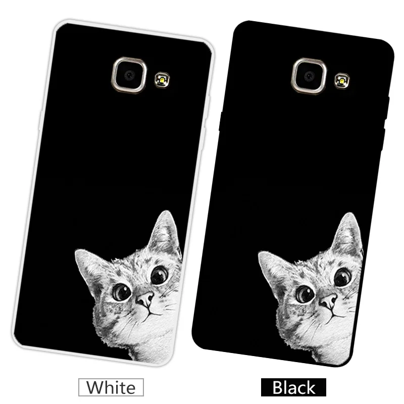 For Samsung Galaxy A7 2016 Phone Cases for A710 A710F Silicon Soft Black Back Matte Gloomy Cover A7100 | Мобильные телефоны и