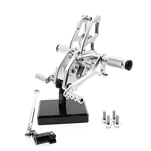 Rearset-Silver CNC регулируемый Rearset для Yamaha YZF R15 R150 2012- ноги Расслабление ног колышки 2013 ножки - Цвет: Rearset-Silver