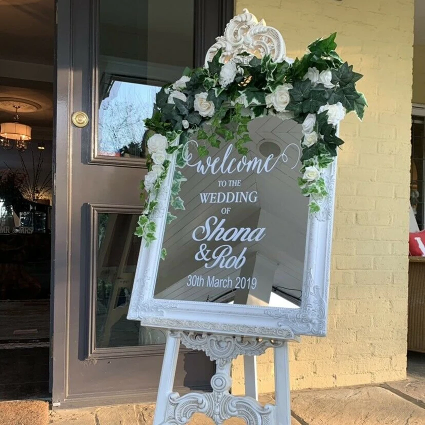 Виниловые художественные свадебные украшения персонализированные наклейки на