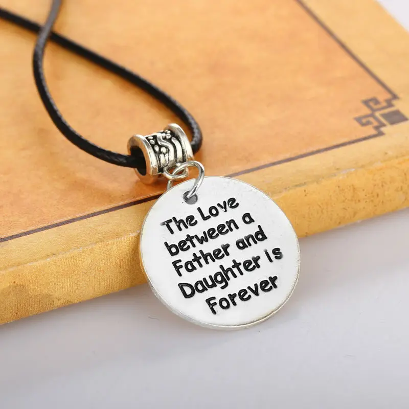 Любовь между папой и дочерью навсегда Посеребренная Подвеска Ожерелье из