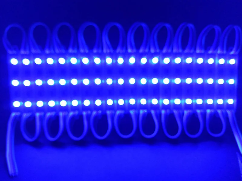 GBKOF 100 шт. RGB светодиодный модуль объектив 5050 супер яркий рекламный светильник сменный цвет IP65 знак водонепроницаемости подсветка