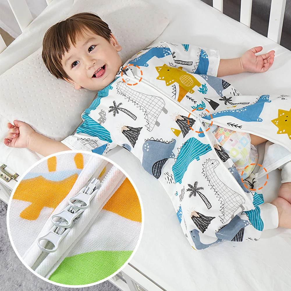 Universal Four Seasons Split Leg Sleeping Sack Bag Breathable Anti-Kick Pajamas for 0-4 years old Kids Newborn Toddler Baby