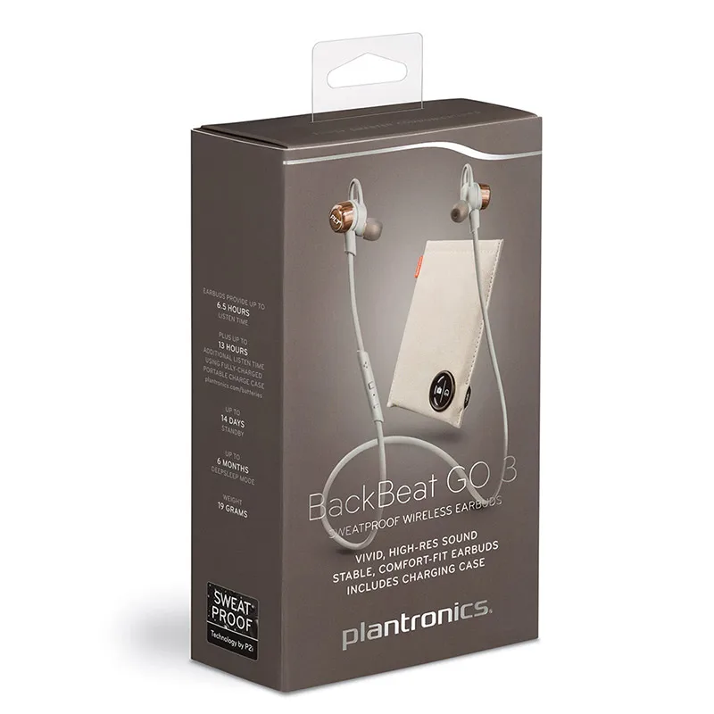 Наушники вкладыши Plantronics Go3 с Bluetooth стереозвук удобные насадки встроенные пульты