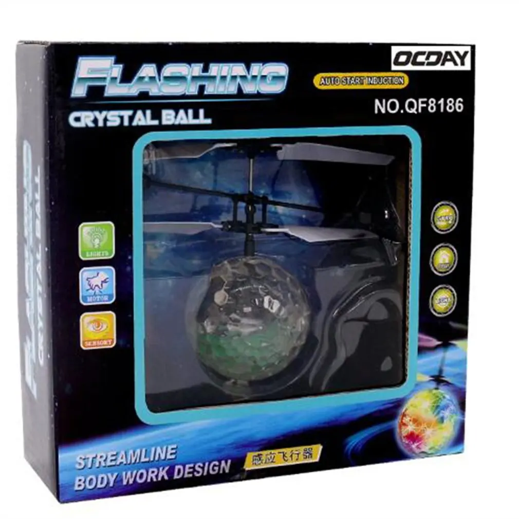 OCDAY Fly мигающий шар игрушки ручной пульт дистанционного управления RC вертолет